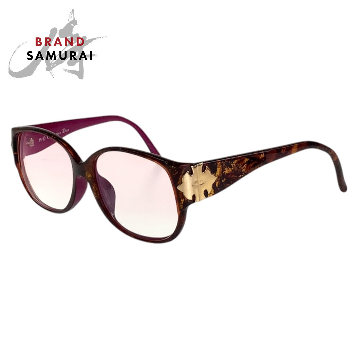 16153
Dior ディオール ヴィンテージ マーブル柄 ブラウン ピンク ゴールド プラスチック 2419A 10 56◻︎15 サングラス ウェリントン  レディース ABP13