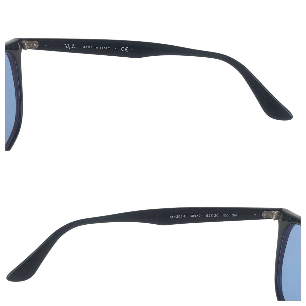 16154
Ray-Ban レイバン ブラック ブルー プラスチック RB4258-F 601/71 52□20 150 3N サングラスフレーム  メンズ