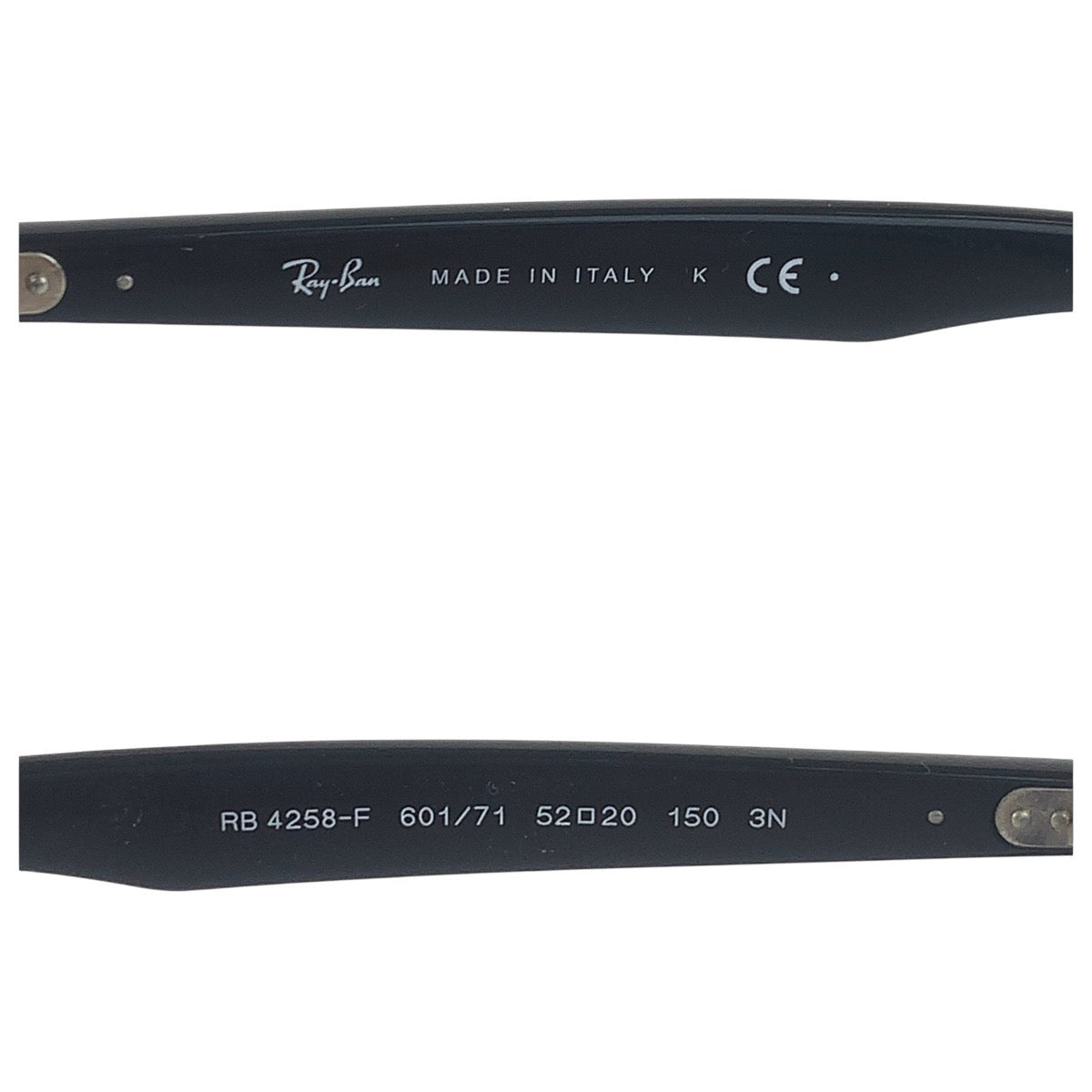 16154
Ray-Ban レイバン ブラック ブルー プラスチック RB4258-F 601/71 52□20 150 3N サングラスフレーム  メンズ