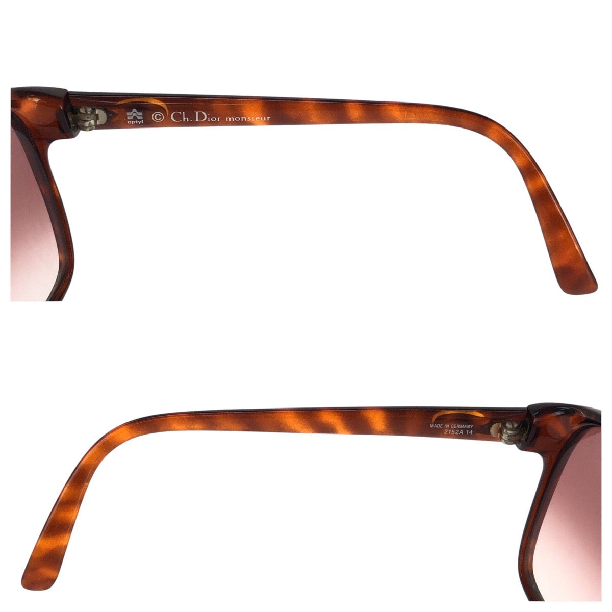 16158
Christian Dior クリスチャンディオール ヴィンテージ ブラウン ゴールド金具 プラスチック 2152A 14 サングラス 男女兼用 ウェリントン  レディース AB13
