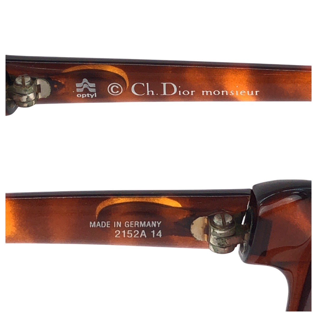 16158
Christian Dior クリスチャンディオール ヴィンテージ ブラウン ゴールド金具 プラスチック 2152A 14 サングラス 男女兼用 ウェリントン  レディース AB13