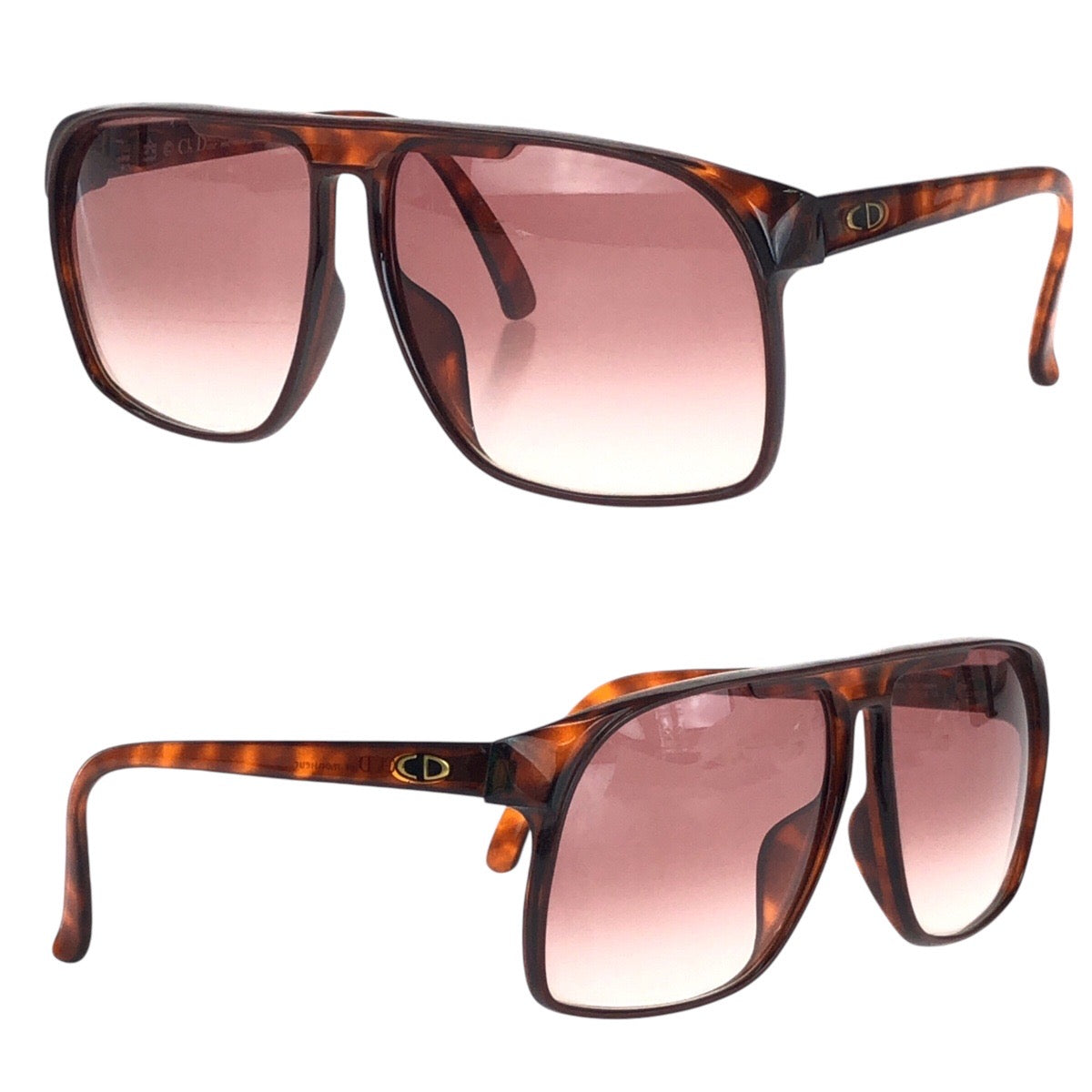 16158
Christian Dior クリスチャンディオール ヴィンテージ ブラウン ゴールド金具 プラスチック 2152A 14 サングラス 男女兼用 ウェリントン  レディース AB13