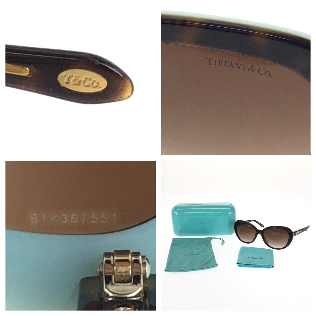 16159
TIFFANY&Co. ティファニー ブラウン スカイブルー プラスチック / ラインストーン TF4118-B-F 8134/3B 57□17 140 3N サングラス フォックス  レディース