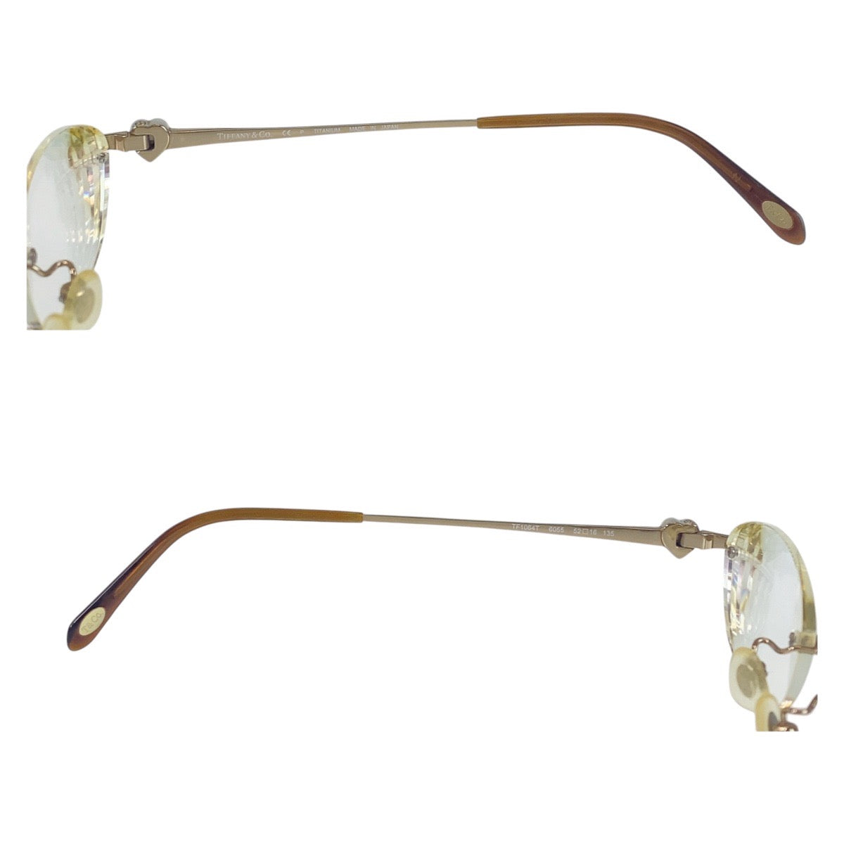 16160
TIFFANY&Co. ティファニー ハート ゴールド ブラウン メタル / プラスチック TF1064T 6055 52◻︎16 135 サングラス オーバル  レディース ABP8