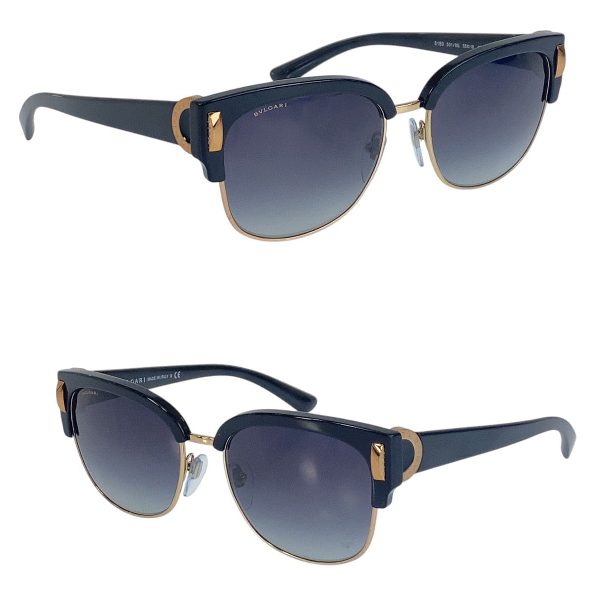 16163
BVLGARI ブルガリ ブラック 黒 ブロンズ プラスチック / メタル 8189 501/8G 55◻︎18 135 3N サングラス 男女兼用 ウェリントン  メンズ A16