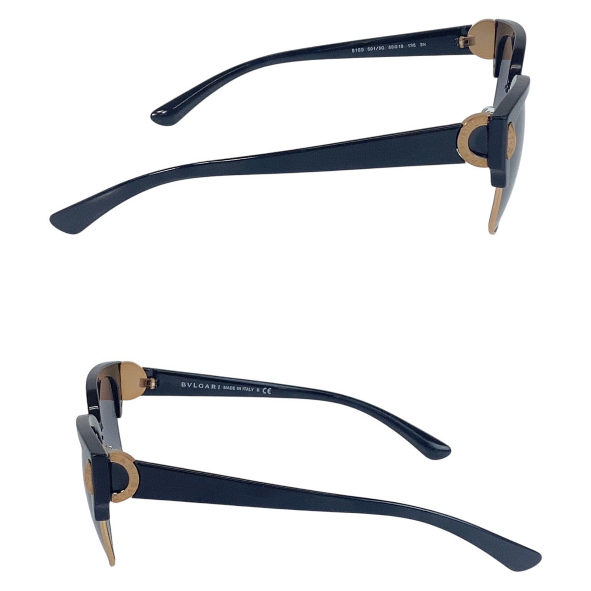 16163
BVLGARI ブルガリ ブラック 黒 ブロンズ プラスチック / メタル 8189 501/8G 55◻︎18 135 3N サングラス 男女兼用 ウェリントン  メンズ A16