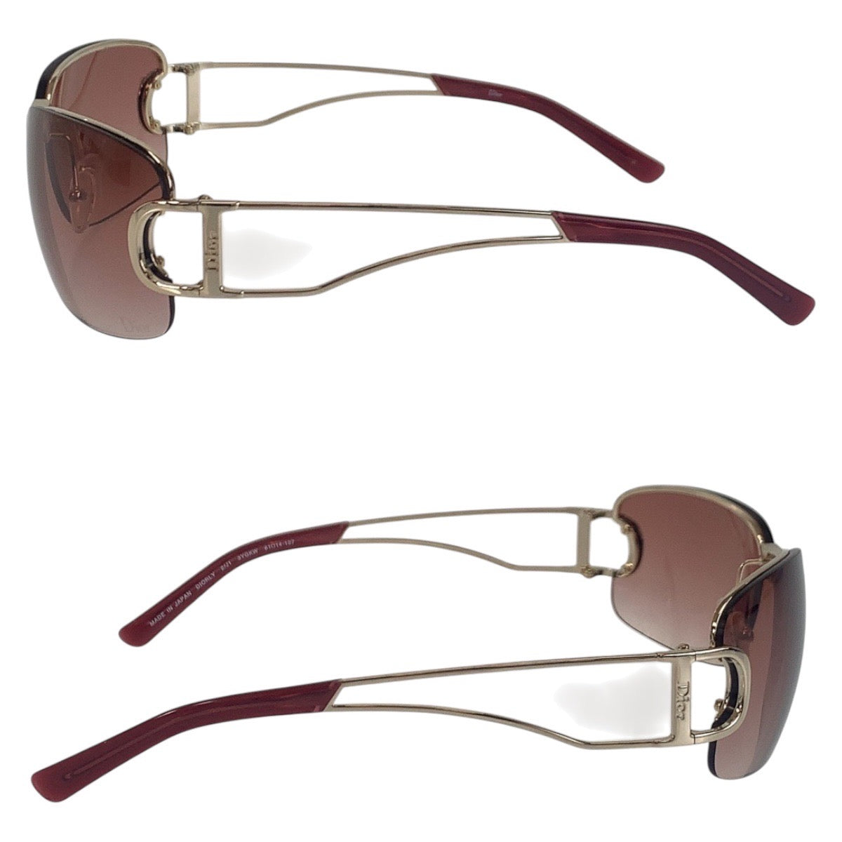 16164
Dior ディオール グラデーションレンズ ワインレッド ボルドー ゴールド金具 メタル / プラスチック DIORLY 2/J1 3YGKW 61◻︎14 127 サングラス スクエア  メンズ A16