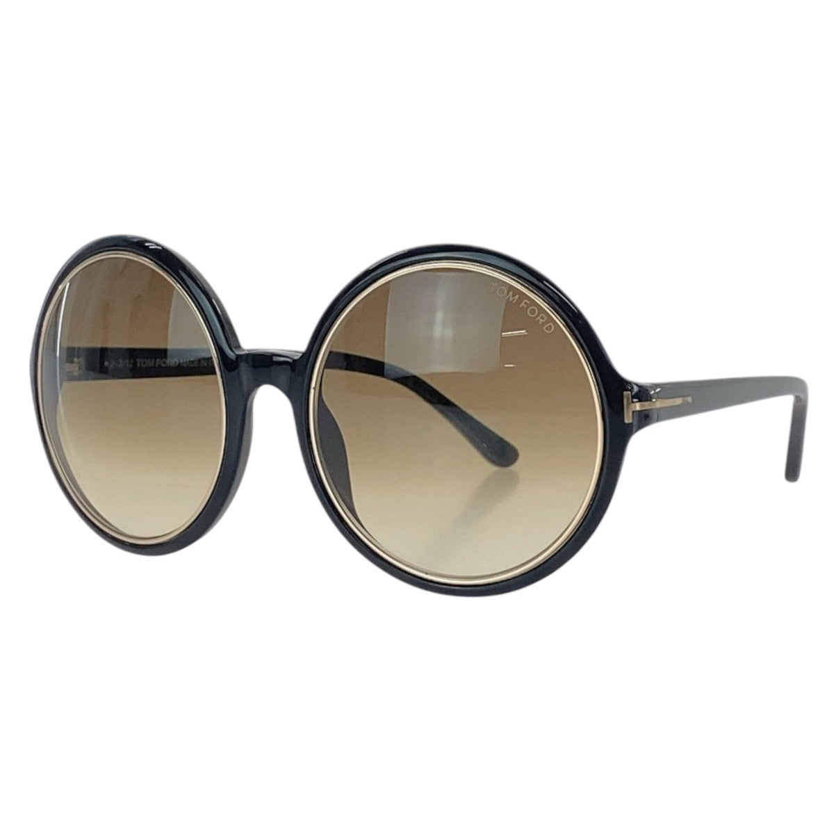 16166
TOM FORD トムフォード ブラック ブラウン ゴールド金具 プラスチック TF268 01F 59□22 140 サングラス ボストン  メンズ