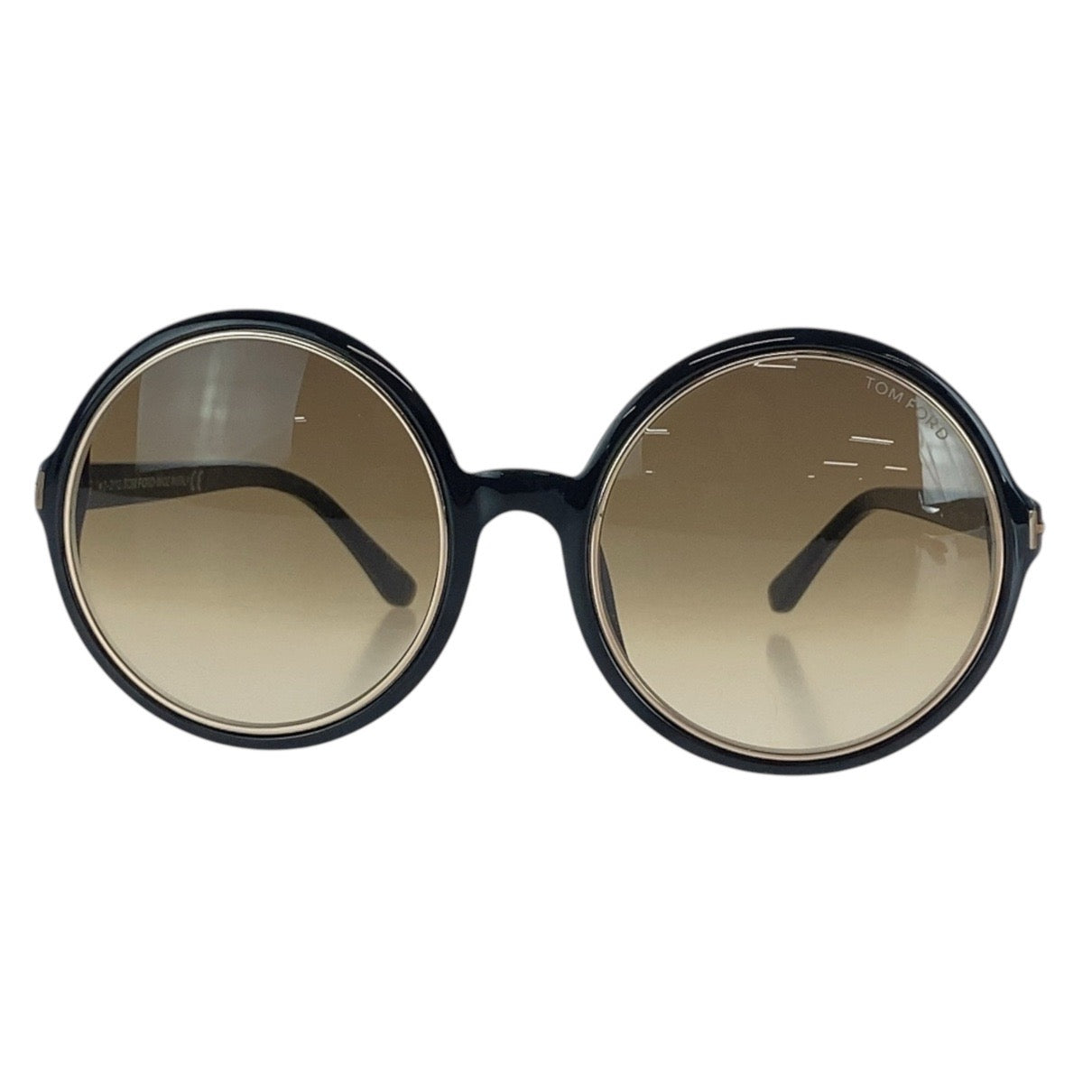 16166
TOM FORD トムフォード ブラック ブラウン ゴールド金具 プラスチック TF268 01F 59□22 140 サングラス ボストン  メンズ