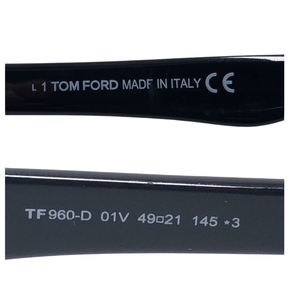 16169
TOM FORD トムフォード ブラック 黒 プラスチック TF960-D 01V 4921 145 3 メガネ メガネフレーム 男女兼用  レディース