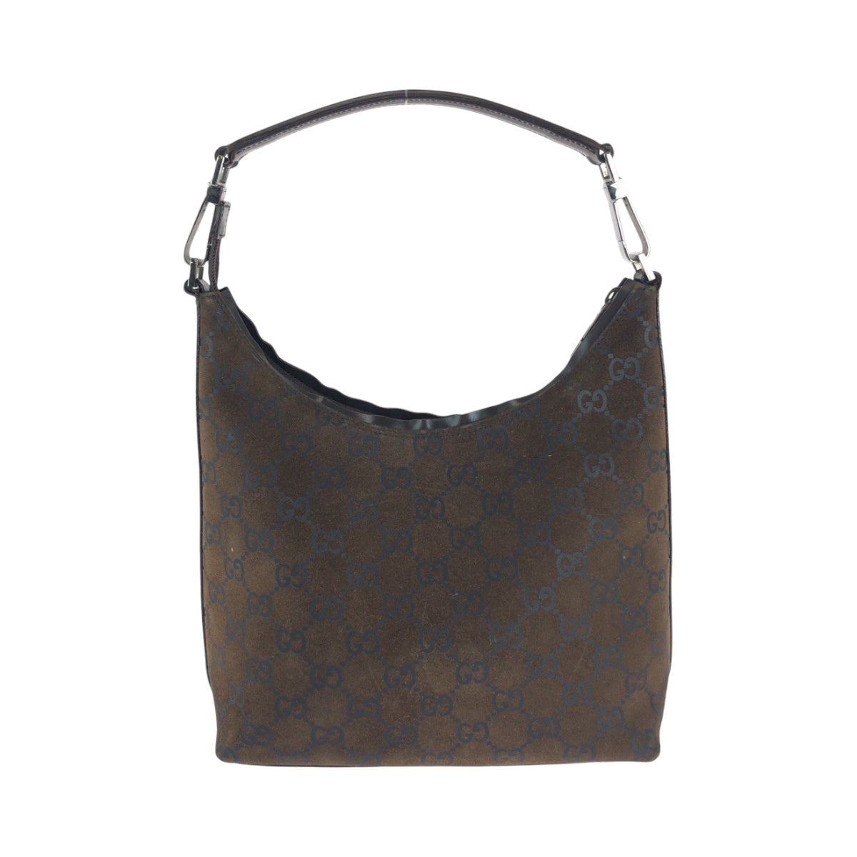 16175
GUCCI グッチ ブラウン シルバー金具 スウェード 000 0602 ワンショルダーバッグ  レディース ABP30