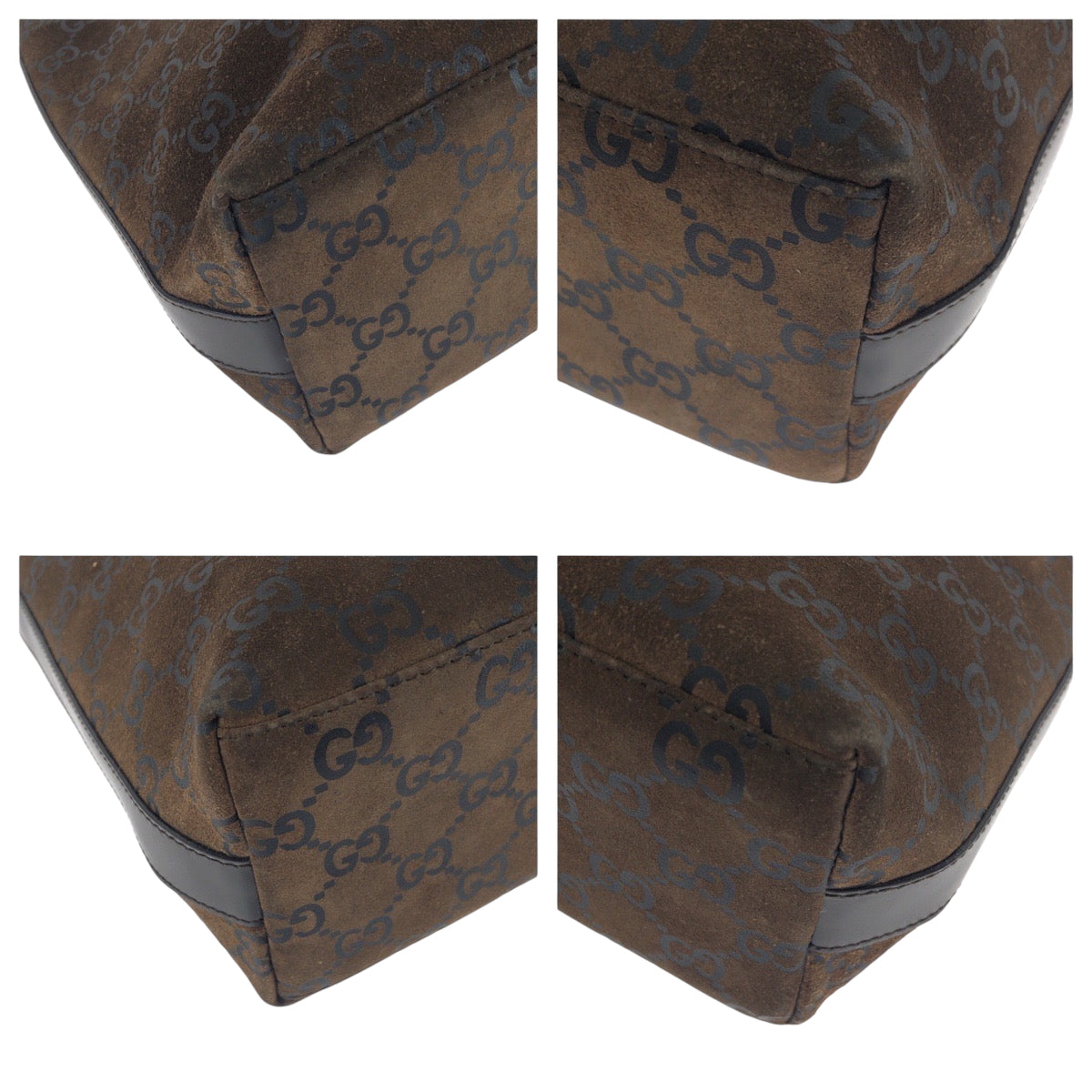16175
GUCCI グッチ ブラウン シルバー金具 スウェード 000 0602 ワンショルダーバッグ  レディース ABP30