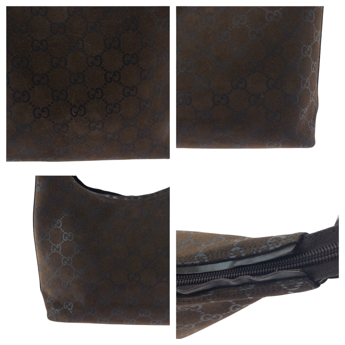 16175
GUCCI グッチ ブラウン シルバー金具 スウェード 000 0602 ワンショルダーバッグ  レディース ABP30