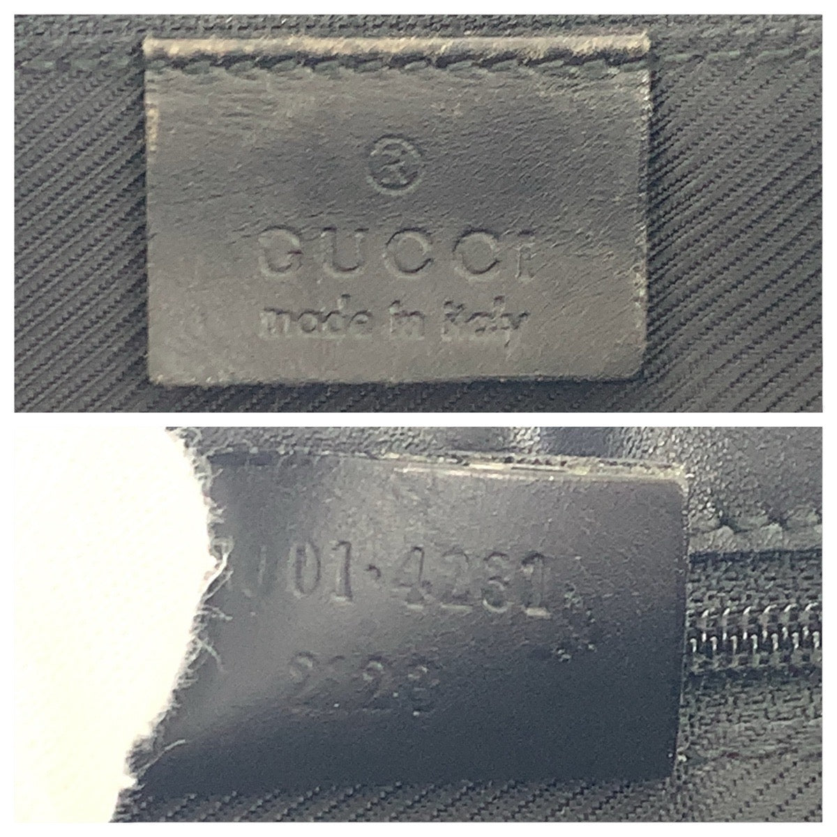 16179
GUCCI グッチ ブラック 黒 ゴールド金具 GGキャンバス / レザー 001 4231 ショルダーバッグ  レディース ABP38
