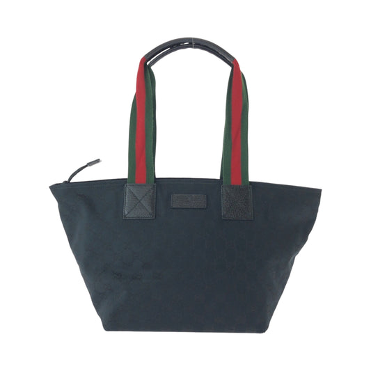 16183
GUCCI グッチ シェリーライン ブラック 黒 シルバー金具 GGキャンバス 131230 トートバッグ ハンドバッグ  レディース