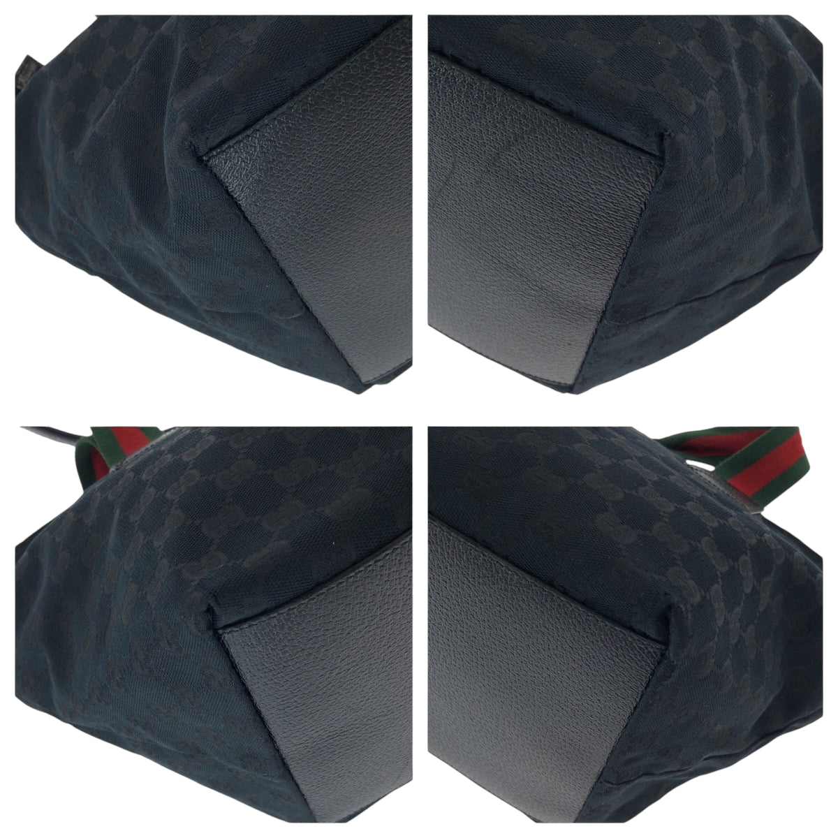16183
GUCCI グッチ シェリーライン ブラック 黒 シルバー金具 GGキャンバス 131230 トートバッグ ハンドバッグ  レディース