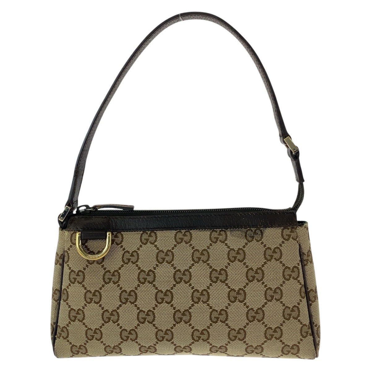16186
GUCCI グッチ アビー ベージュ ブラウン ゴールド金具 GGキャンバス / レザー 145750 ハンドバッグ アクセサリーポーチ  レディース