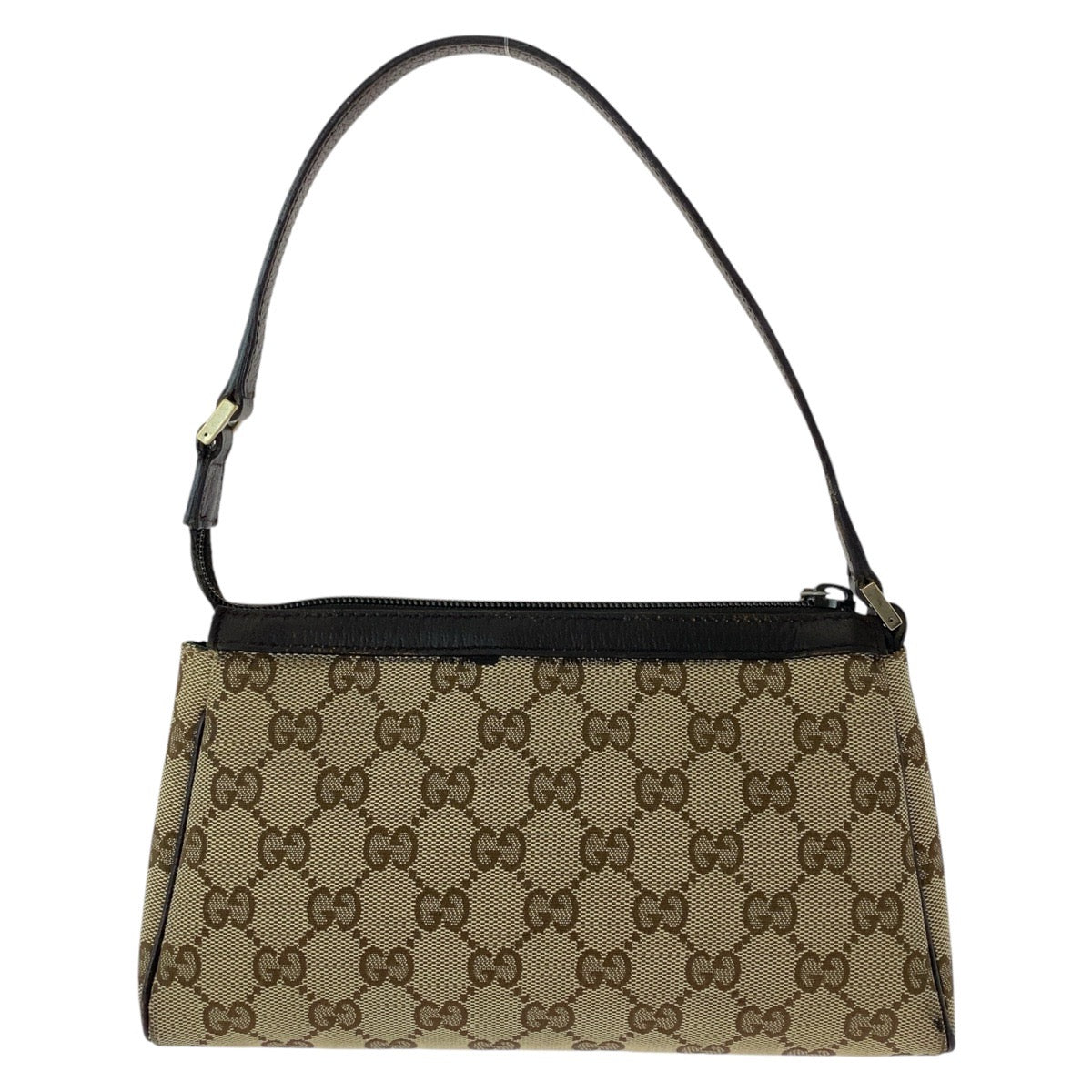 16186
GUCCI グッチ アビー ベージュ ブラウン ゴールド金具 GGキャンバス / レザー 145750 ハンドバッグ アクセサリーポーチ  レディース