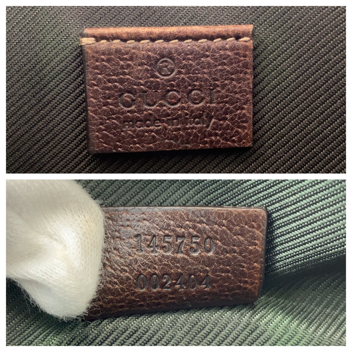 16186
GUCCI グッチ アビー ベージュ ブラウン ゴールド金具 GGキャンバス / レザー 145750 ハンドバッグ アクセサリーポーチ  レディース