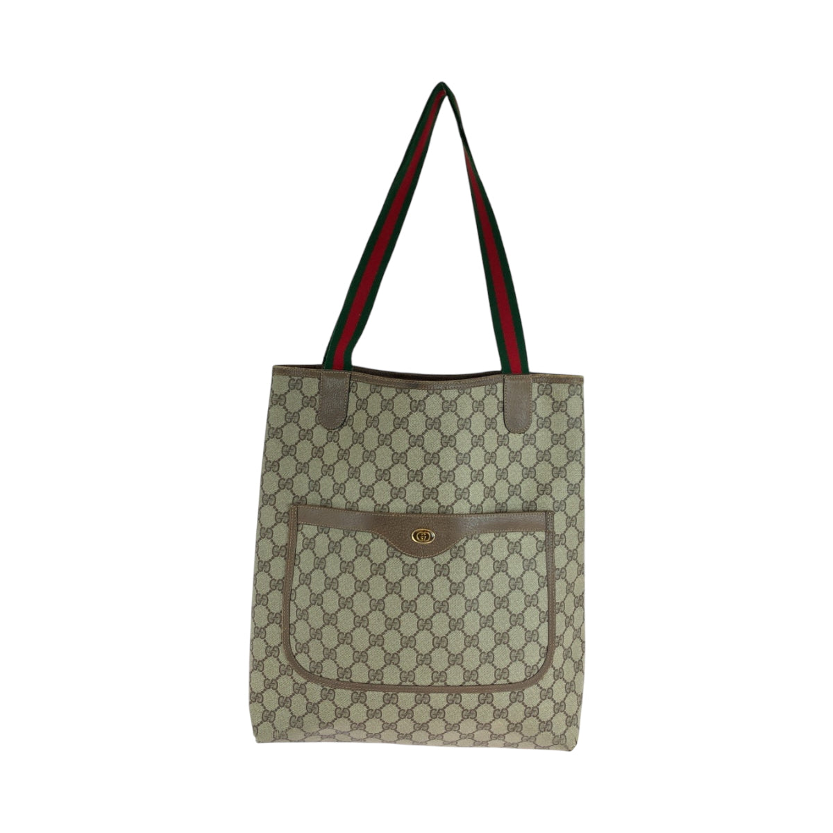16189
GUCCI グッチ ヴィンテージ オールドグッチ シェリーライン ベージュ ブラウン ゴールド金具 GGスプリームキャンバス 39 02 003 トートバッグ ショルダーバッグ  レディース