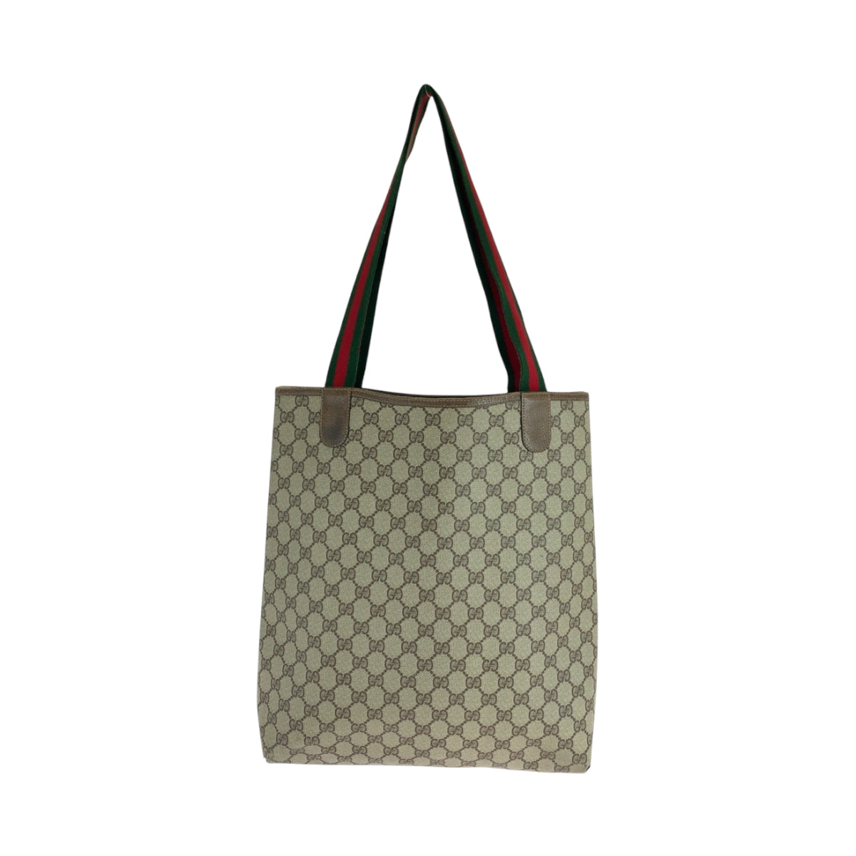 16189
GUCCI グッチ ヴィンテージ オールドグッチ シェリーライン ベージュ ブラウン ゴールド金具 GGスプリームキャンバス 39 02 003 トートバッグ ショルダーバッグ  レディース