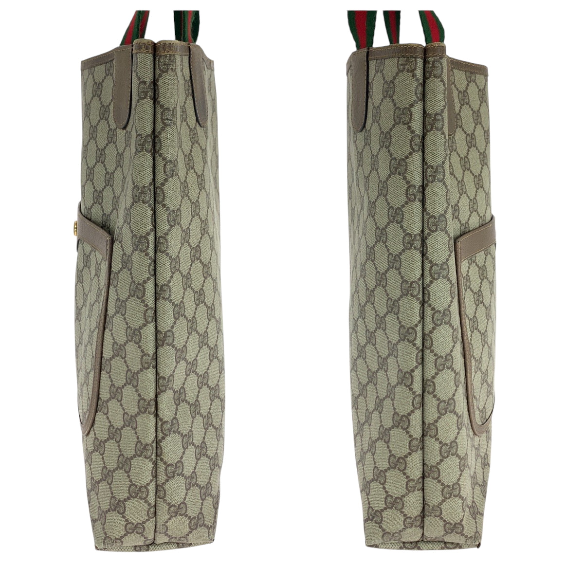 16189
GUCCI グッチ ヴィンテージ オールドグッチ シェリーライン ベージュ ブラウン ゴールド金具 GGスプリームキャンバス 39 02 003 トートバッグ ショルダーバッグ  レディース