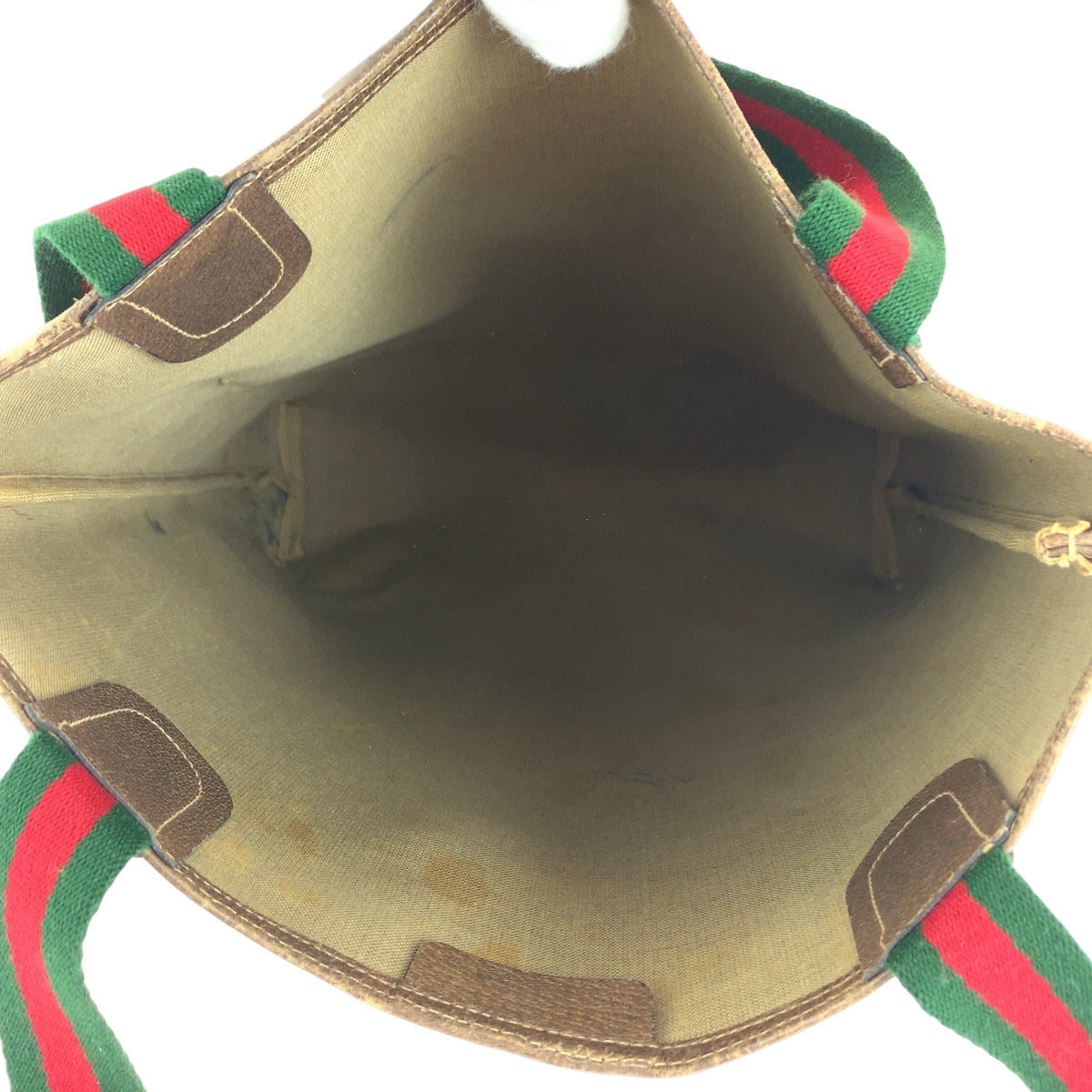 16189
GUCCI グッチ ヴィンテージ オールドグッチ シェリーライン ベージュ ブラウン ゴールド金具 GGスプリームキャンバス 39 02 003 トートバッグ ショルダーバッグ  レディース