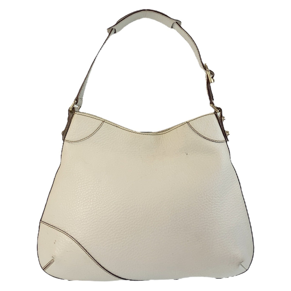 16190
GUCCI グッチ ホースビット ホワイト ゴールド金具 レザー 137388 ショルダーバッグ レディース AB46