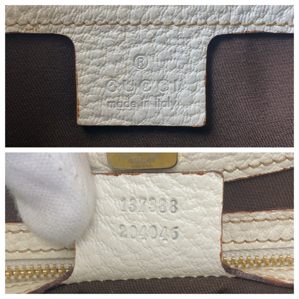 16190
GUCCI グッチ ホースビット ホワイト ゴールド金具 レザー 137388 ショルダーバッグ レディース AB46