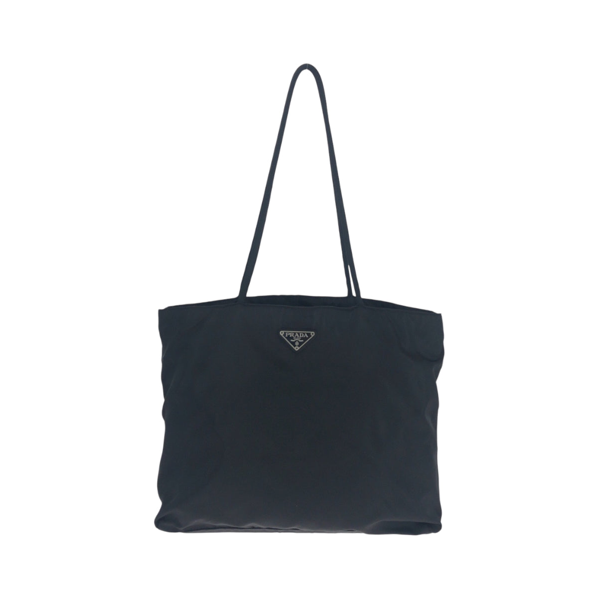16192
PRADA プラダ テスート 三角ロゴプレート ブラック 黒 シルバー金具 ナイロン トートバッグ ショルダーバッグ  レディース ABP30