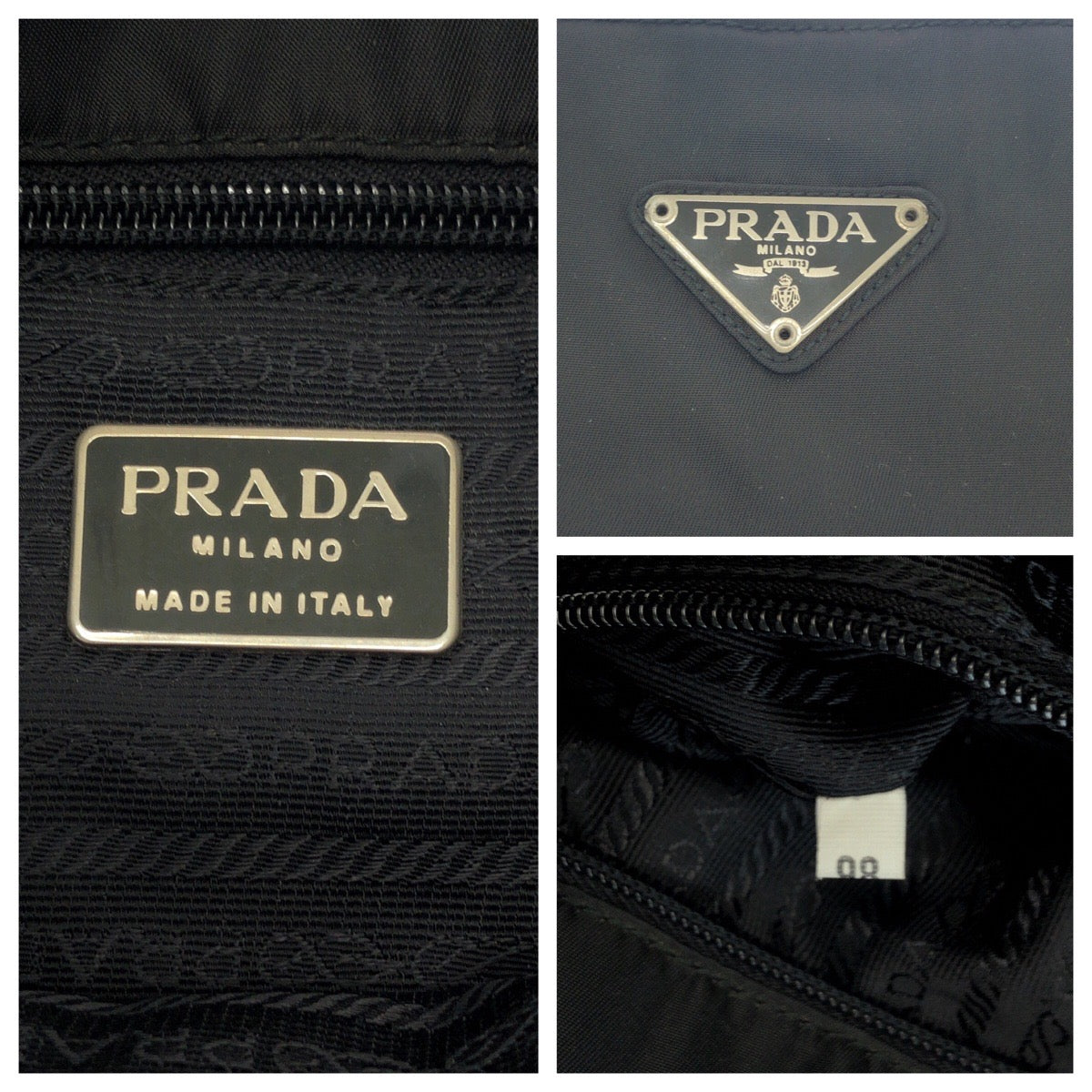 16192
PRADA プラダ テスート 三角ロゴプレート ブラック 黒 シルバー金具 ナイロン トートバッグ ショルダーバッグ  レディース ABP30
