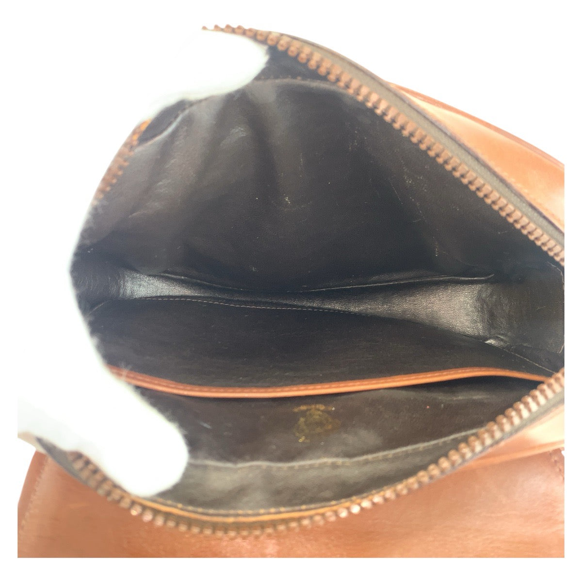 16194
GUCCI グッチ ヴィンテージ オールドグッチ ブラウン ゴールド金具 スウェード / レザー ショルダーバッグ ポシェット  レディース ABP38