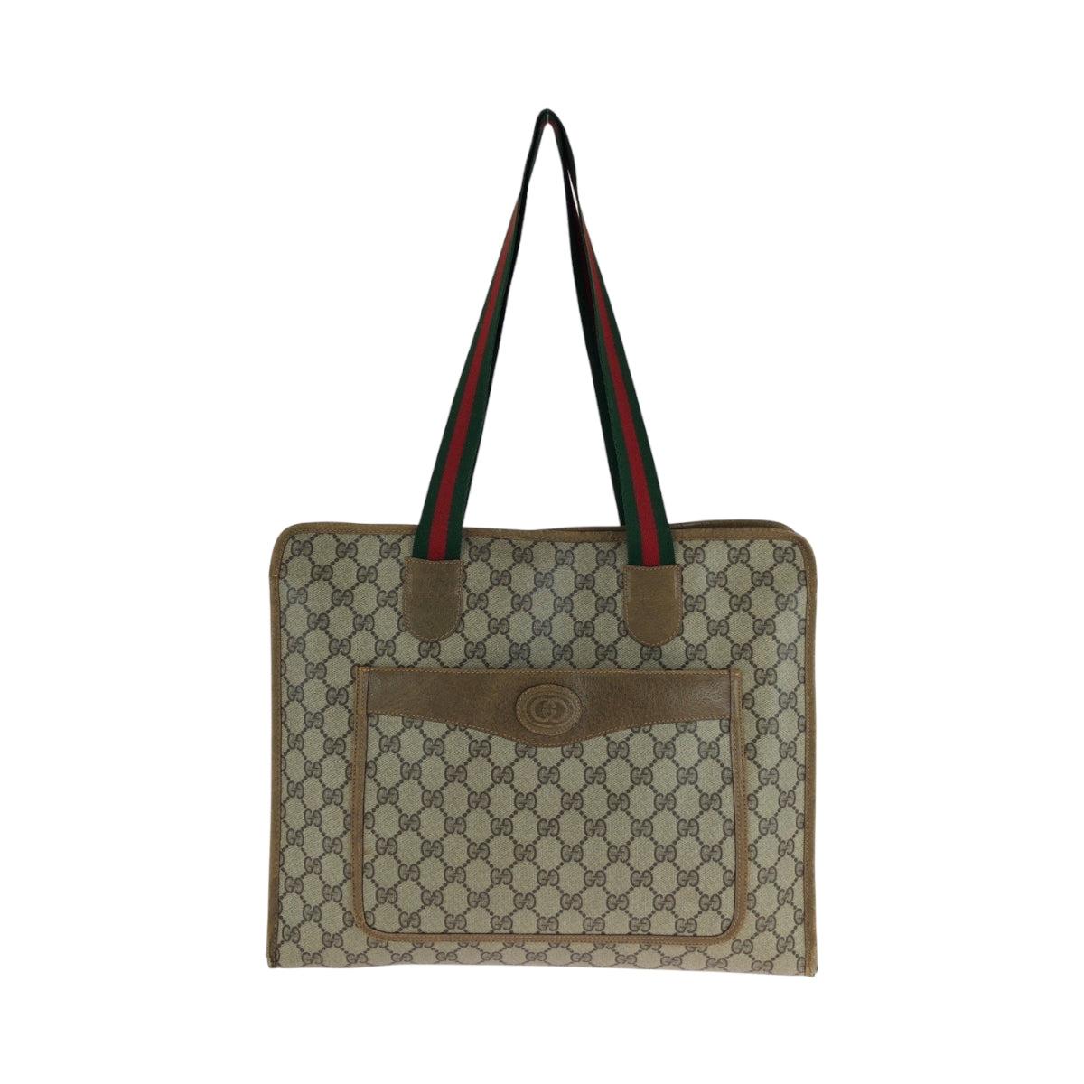 16199
GUCCI グッチ ヴィンテージ オールドグッチ シェリーライン ブラウン ベージュ ゴールド金具 GGスプリームキャンバス 89 02 997 トートバッグ ショルダーバッグ  レディース AB9