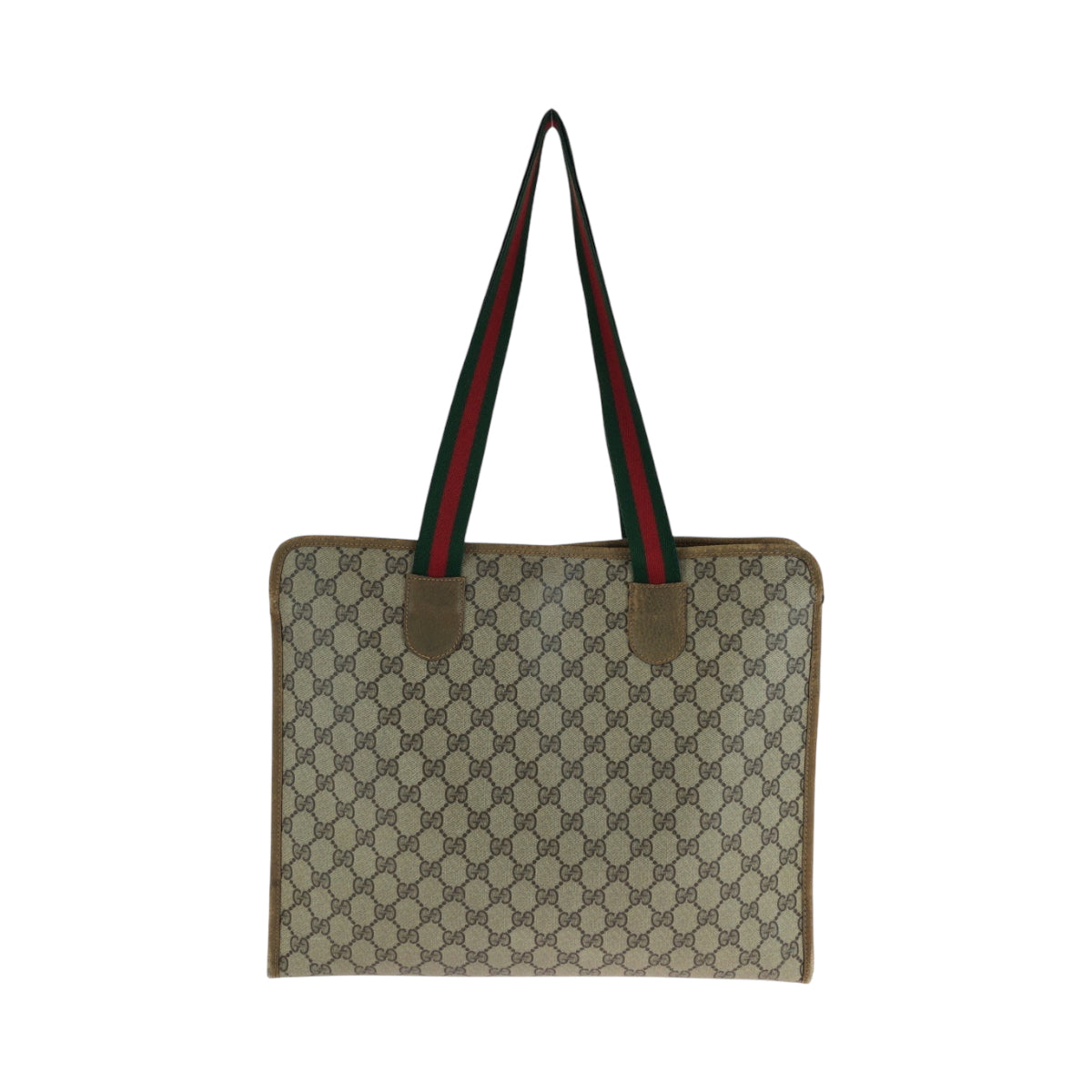 16199
GUCCI グッチ ヴィンテージ オールドグッチ シェリーライン ブラウン ベージュ ゴールド金具 GGスプリームキャンバス 89 02 997 トートバッグ ショルダーバッグ  レディース AB9