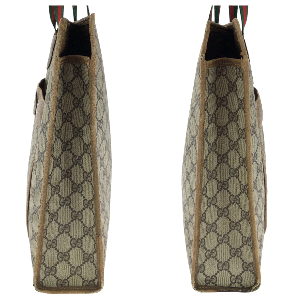 16199
GUCCI グッチ ヴィンテージ オールドグッチ シェリーライン ブラウン ベージュ ゴールド金具 GGスプリームキャンバス 89 02 997 トートバッグ ショルダーバッグ  レディース AB9