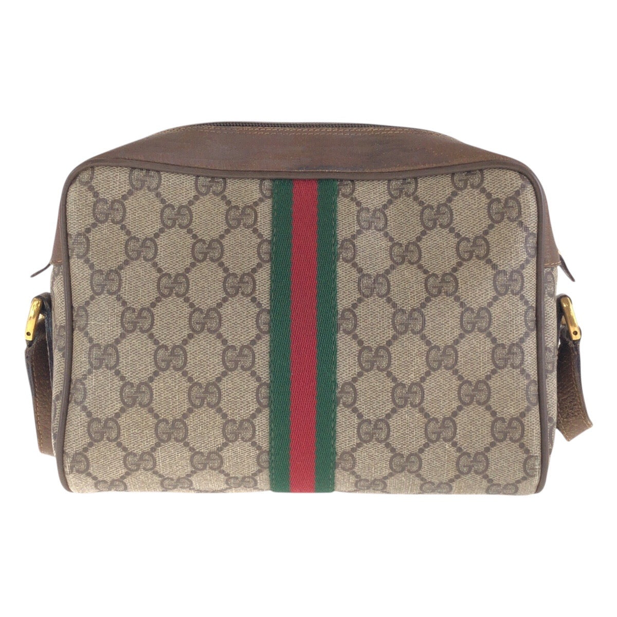 16200
GUCCI グッチ ヴィンテージ オールドグッチ シェリーライン ブラウン ベージュ ゴールド金具 GGスプリームキャンバス / レザー 68 02 004 斜め掛け ショルダーバッグ  レディース AB39