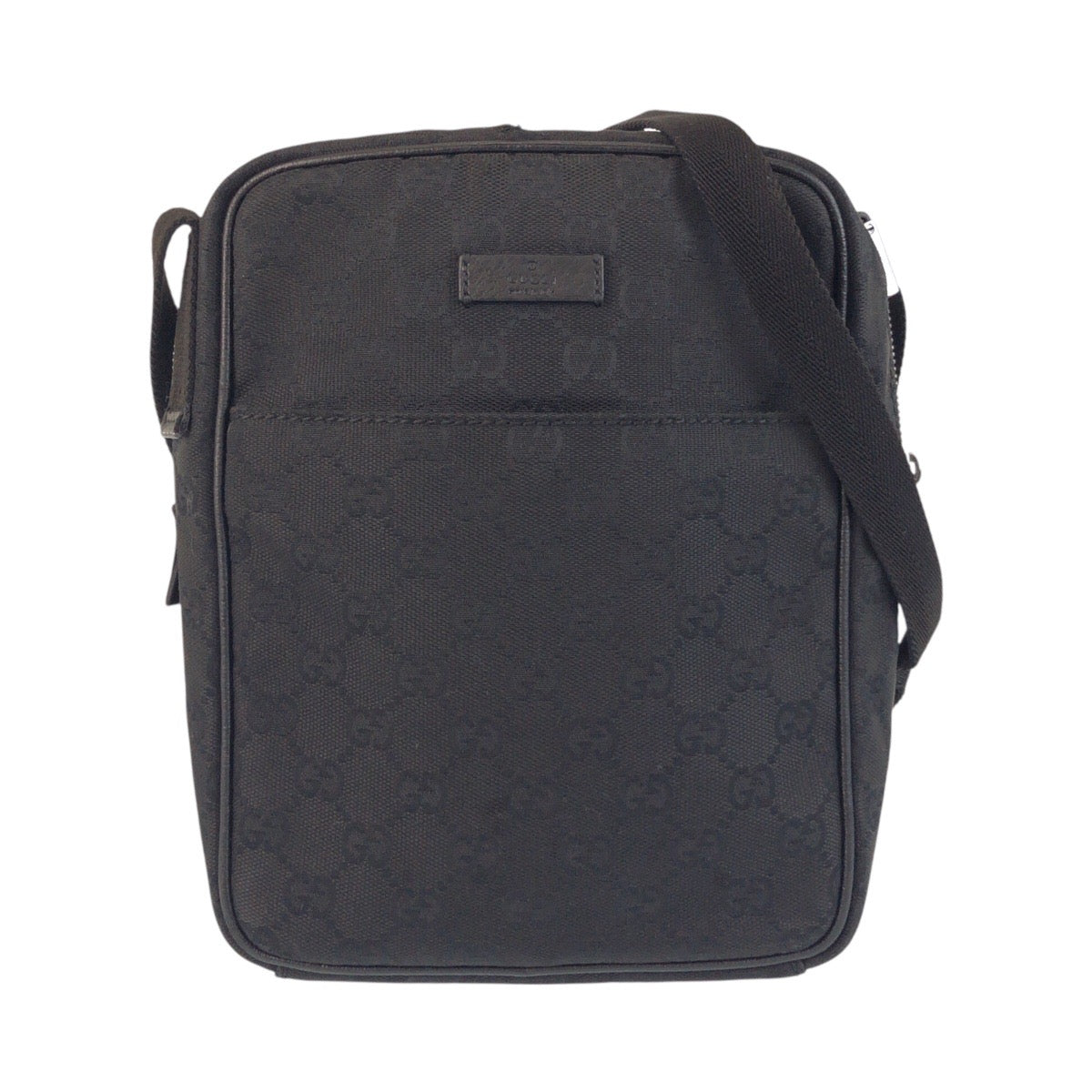 16201
GUCCI グッチ ブラック 黒 GGキャンバス 122759 ショルダーバッグ  ポシェット  レディース ABP39