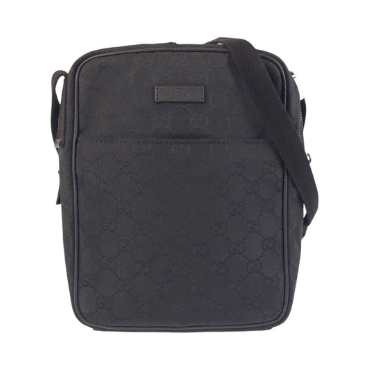 16201
GUCCI グッチ ブラック 黒 GGキャンバス 122759 ショルダーバッグ  ポシェット  レディース ABP39