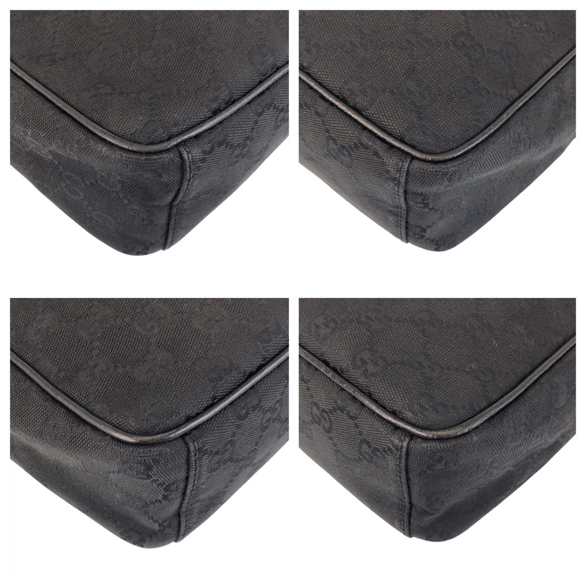 16201
GUCCI グッチ ブラック 黒 GGキャンバス 122759 ショルダーバッグ  ポシェット  レディース ABP39