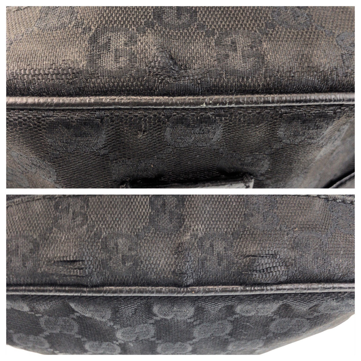 16201
GUCCI グッチ ブラック 黒 GGキャンバス 122759 ショルダーバッグ  ポシェット  レディース ABP39