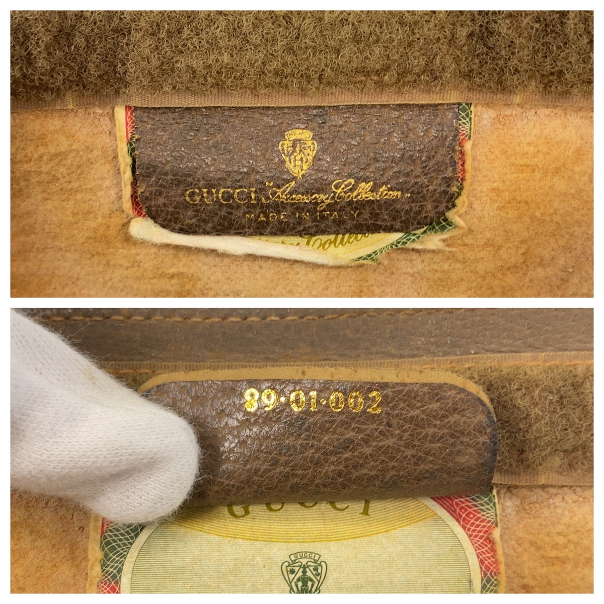 16204
GUCCI グッチ ヴィンテージ シェリーライン オールドグッチ ベージュ ブラウン GGスプリームキャンバス / レザー 89 01 002 クラッチバッグ セカンドバッグ  レディース