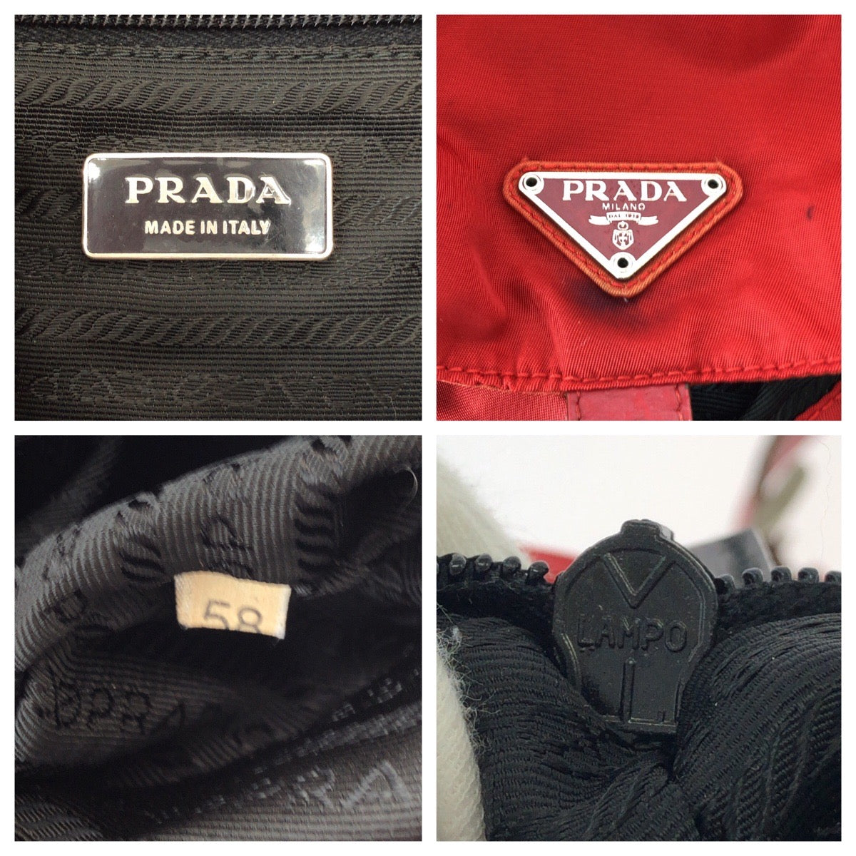 16205
PRADA プラダ テスート 三角ロゴプレート レッド シルバー金具 ナイロン B4650 リュクサック バックパック  レディース AB40