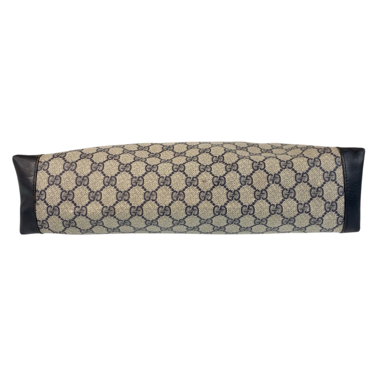 16207
GUCCI グッチ ヴィンテージ オールドグッチ グレー ネイビー ゴールド金具 GGスプリームキャンバス / レザー 39 02 061 トートバッグ ショルダーバッグ  レディース