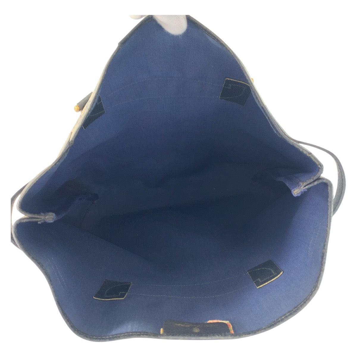 16207
GUCCI グッチ ヴィンテージ オールドグッチ グレー ネイビー ゴールド金具 GGスプリームキャンバス / レザー 39 02 061 トートバッグ ショルダーバッグ  レディース