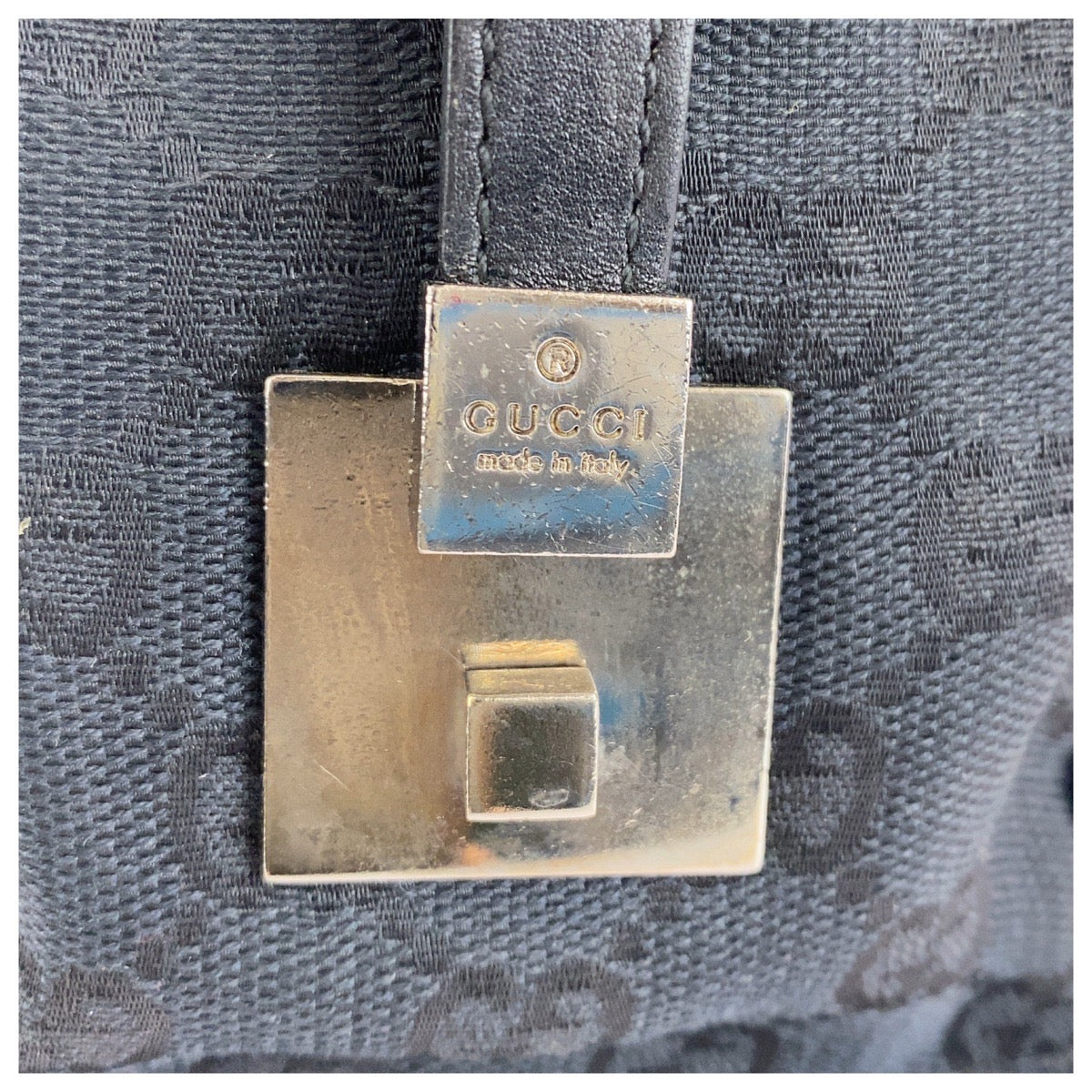 16209
GUCCI グッチ シェリーライン ブラック 黒 シルバー金具 GGキャンバス / レザー 000 0851 ハンドバッグ ミニボストンバッグ  レディース AB20