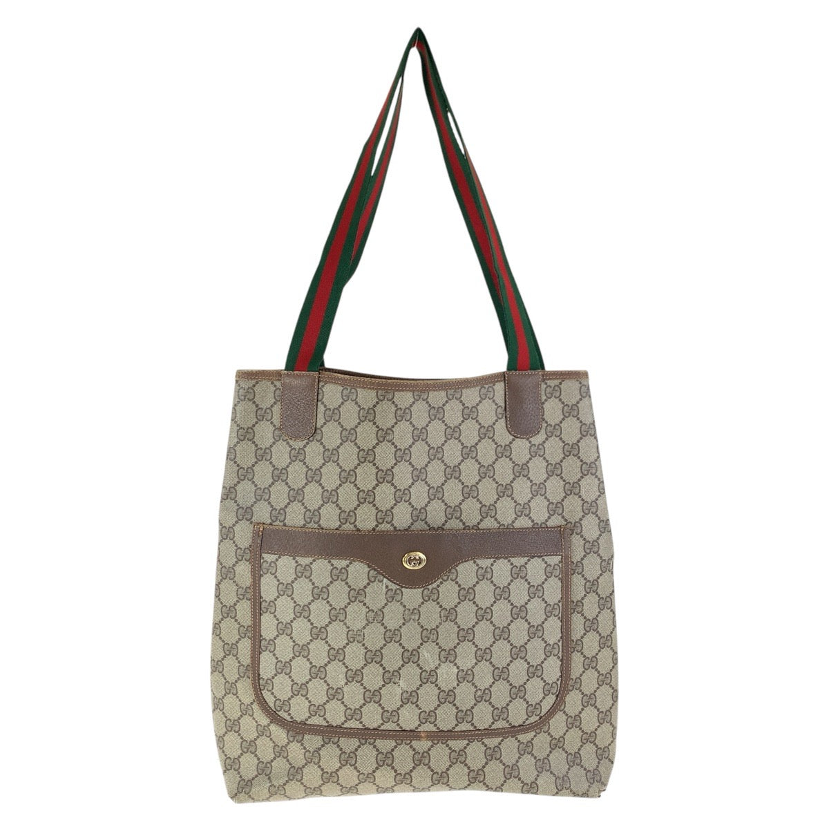 16210
GUCCI グッチ ヴィンテージ オールドグッチ シェリーライン インターロッキング ブラウン GGスプリームキャンバス / レザー 89 02 003 トートバッグ ショルダーバッグ  レディース