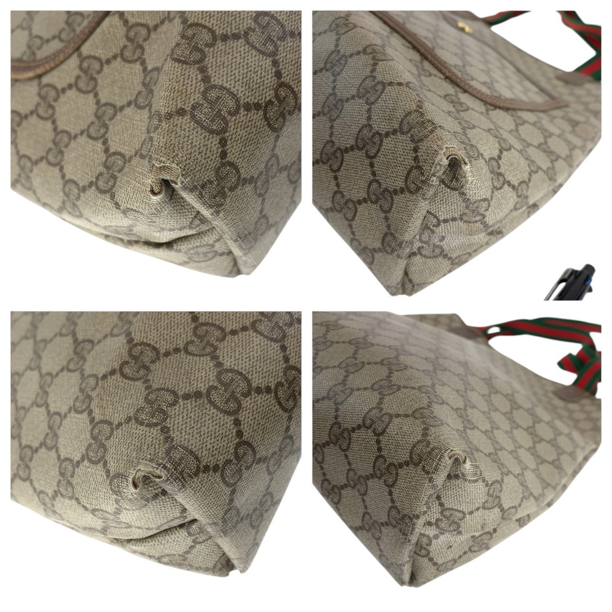 16210
GUCCI グッチ ヴィンテージ オールドグッチ シェリーライン インターロッキング ブラウン GGスプリームキャンバス / レザー 89 02 003 トートバッグ ショルダーバッグ  レディース