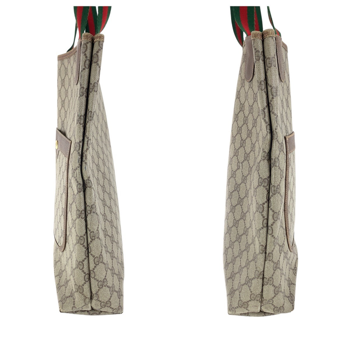 16210
GUCCI グッチ ヴィンテージ オールドグッチ シェリーライン インターロッキング ブラウン GGスプリームキャンバス / レザー 89 02 003 トートバッグ ショルダーバッグ  レディース