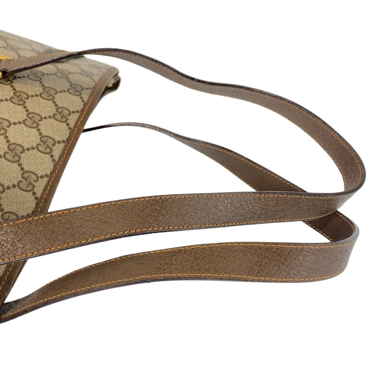 16211
GUCCI グッチ シェリーライン オールドグッチ ベージュ ブラウン ゴールド金具 GGスプリームキャンバス / レザー 39 02 091 トートバッグ ショルダーバッグ  レディース