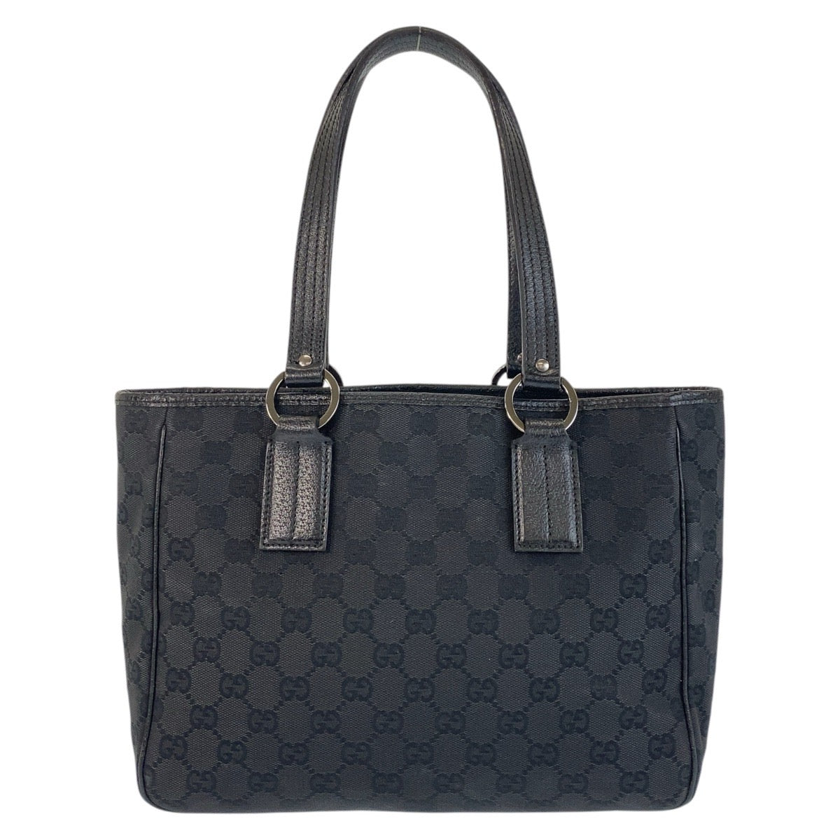 16212
GUCCI グッチ ブラック 黒 GGキャンバス / レザー 113019 トートバッグ ショルダーバッグ  レディース